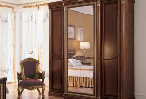 Шкаф 4 дв с зеркалом, H.250, Спальня CAPRI (ф-ка San Michele), Спальни классика Италия