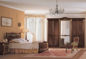 Шкаф 6 дв с зеркалом, H.250, Спальня CAPRI (ф-ка San Michele), Спальни классика Италия