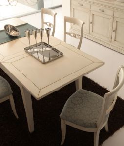 стол прямоугольный 160*90 раскладной GranDama bianco (DevinaNais)